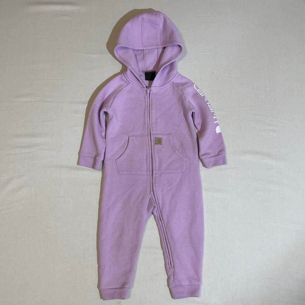 Carhartt Kids Purple Fleece Coverall Size 12M